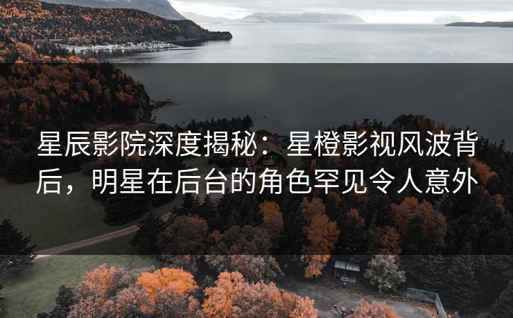 星辰影院深度揭秘：星橙影视风波背后，明星在后台的角色罕见令人意外