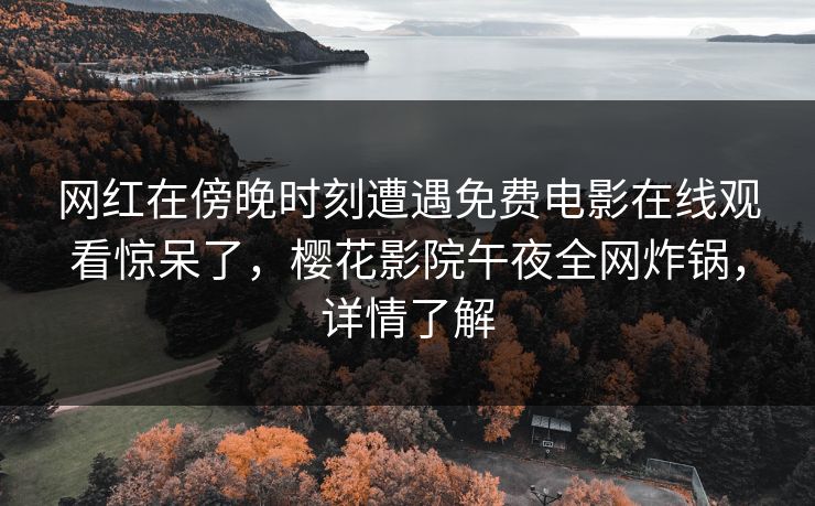 网红在傍晚时刻遭遇免费电影在线观看惊呆了，樱花影院午夜全网炸锅，详情了解