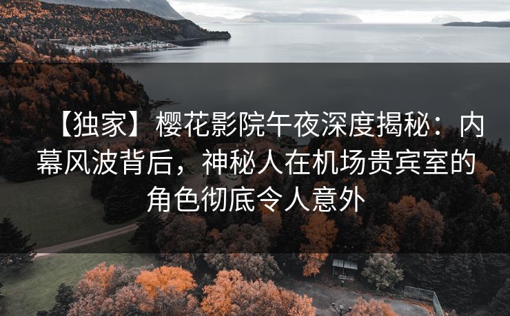 【独家】樱花影院午夜深度揭秘：内幕风波背后，神秘人在机场贵宾室的角色彻底令人意外